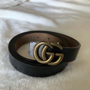 Black leather belt